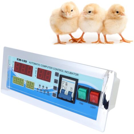 Contrôleur D'incubateur D'oeufs 180-240 V XM-18D, avec écran LCD Contrôleur Entièrement Automatique de Température et D'humidité Contrôleur D'incubateur en Plastique