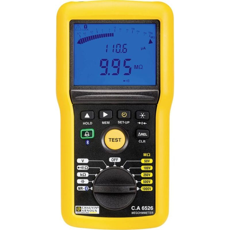 Appareil de mesure de l'isolation Chauvin Arnoux C.A 6526 50 V, 100 V, 250 V, 500 V, 1000 V 200 GΩ X889651