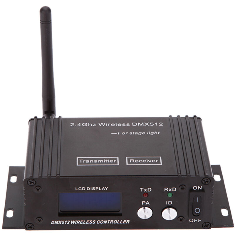 Lifcausal - Contrôleur dmx 512 sans fil 2,4 GHz, émetteur-récepteur, écran lcd, répéteur de puissance réglable, contrôleur d'éclairage