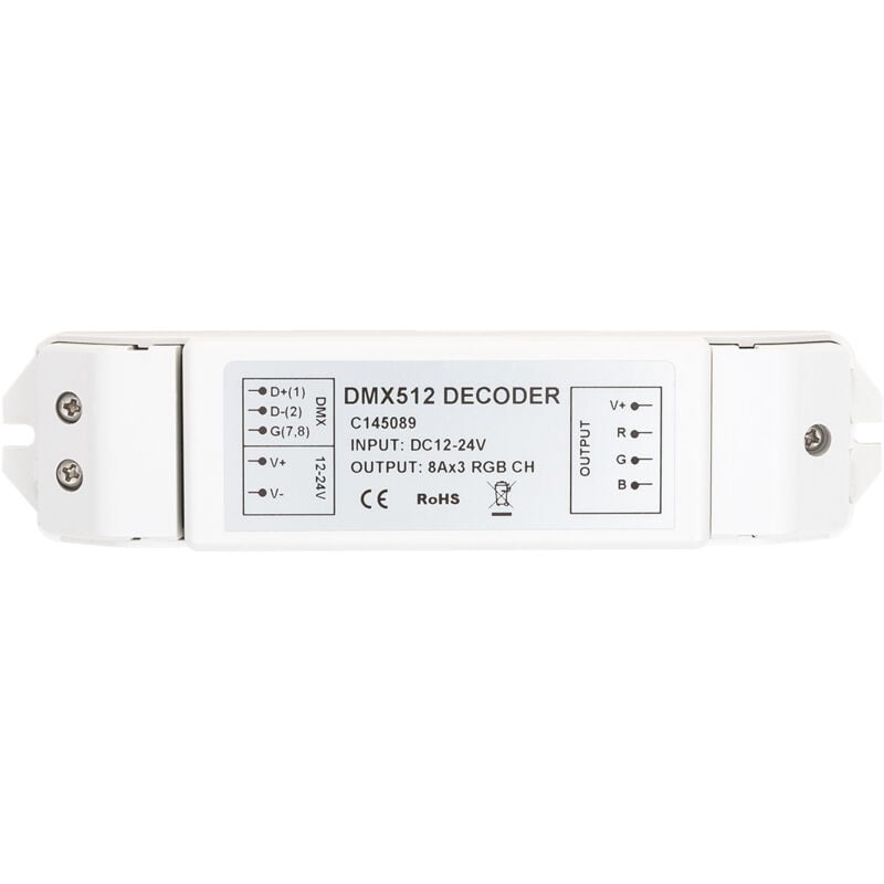 Ledkia - Contrôleur DMX512 Decoder 3 Canaux rgb