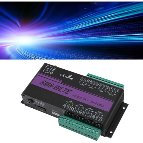 Contrôleur GSM 8 Relais SM8 WLTE EA avec Interface PT100 et App Mobile