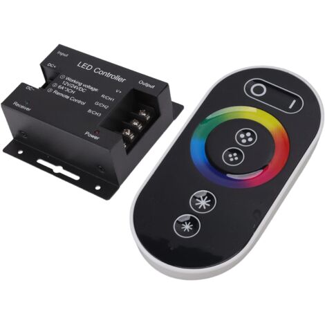 Contrôleur LED 3 Canaux avec Télécommande Contrôleur de Lumière LED PWM RGB à Tension Constante DC12V 24V