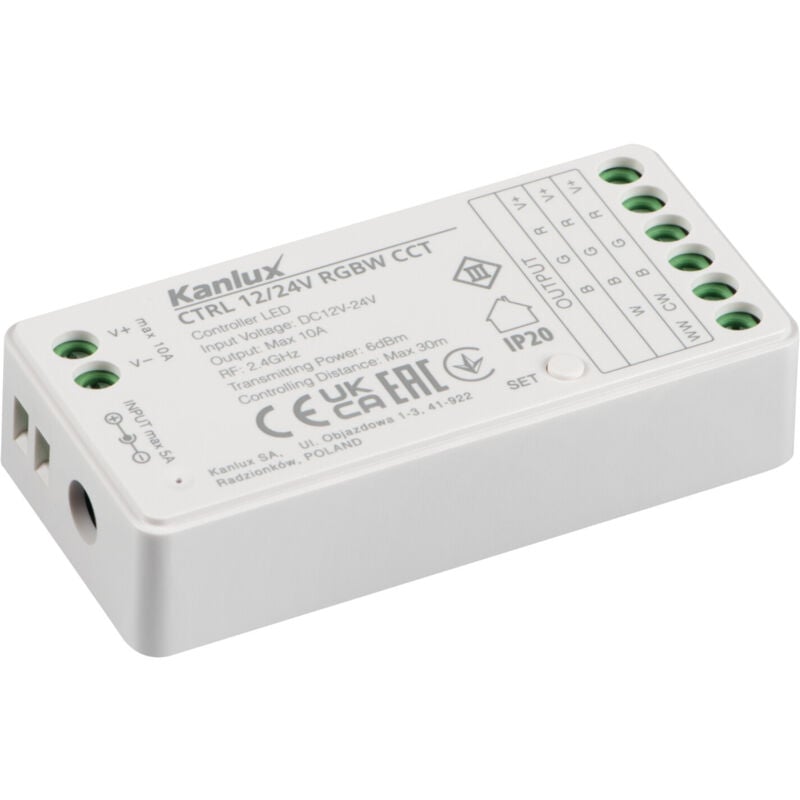 Kanlux - Contrôleur led ctrl 12/24V rgbw cct - Classe iii