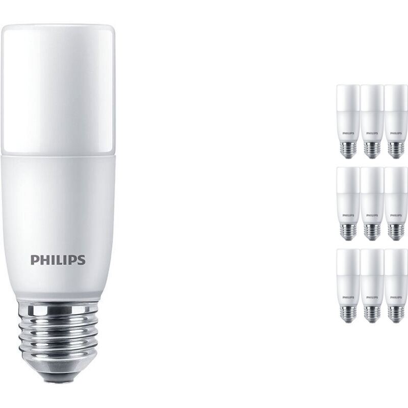 Lot 10x Philips Corepro led E27 Tubular Stick Dépolie 9.5W 1050lm