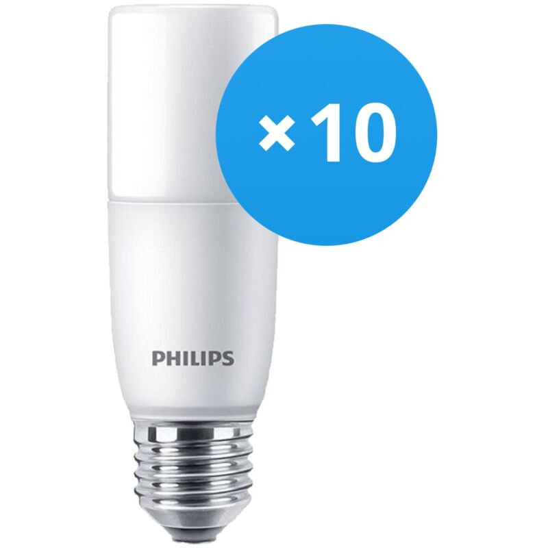Lot 10x Philips Corepro led E27 Tubular Stick Dépolie 9.5W 950lm