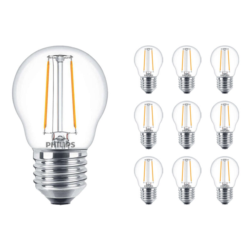 Lot 10x Philips Corepro LED Lustre E27 Boule Filament Claire 2W