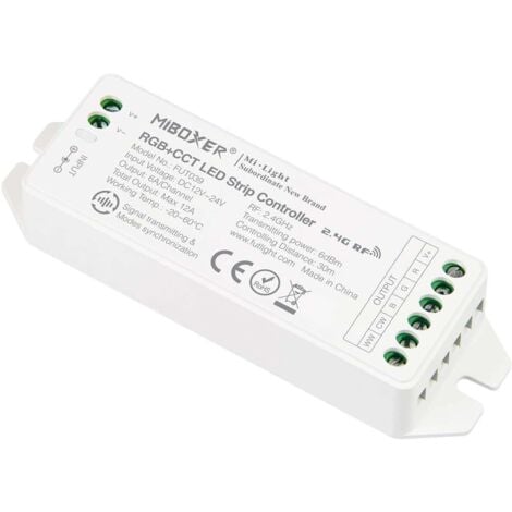 Contrôleur LED DC12/24V 6A/Ch RF 2.4GHz / Alexa / Google Asisstant - RGB+CCT 039