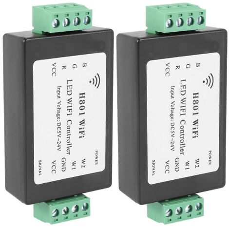 Contrôleur LED RGBW H801 Wi-Fi, entrée DC5-24V
