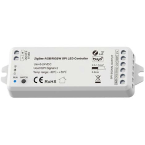 Contrôleur LED Tuya Zigbee WiFi SPI 5V-24V pour bande LED WS2811