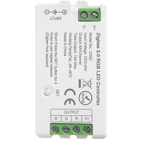 Contrôleur LED WiFi Zigbee 3.0 pour bande LED RGB 2,4 GHz