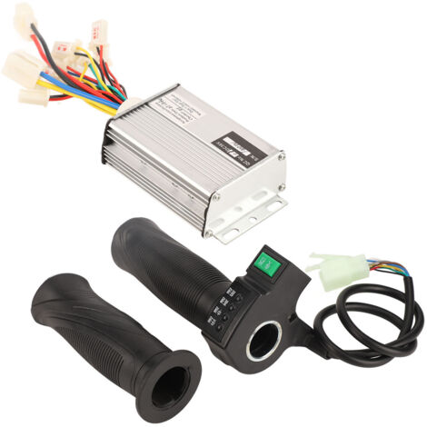 Contrôleur Moteur Brossé 36V 1000W pour Vélo Électrique avec Poignée d'Accélérateur et Boîtier Aluminium