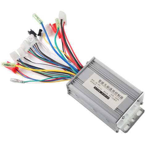 Contrôleur Moteur Sans Balais Universel 36-48V 350W Alliage Aluminium Argent pour Vélo Électrique