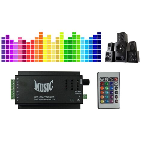 Controleur piloté par le son pour ruban LED RGB 12V