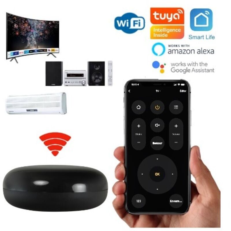 Nivian - Le contrôleur infrarouge wifi vous permet de contrôler tout appareil qui fonctionne par infrarouge, comme la télévision ou les climatiseurs