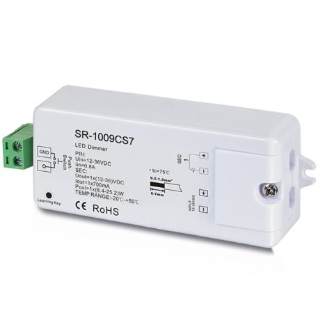 Contrôleur RF PWM 12-36V-DC (700mA) Constant Current LED Dimmer