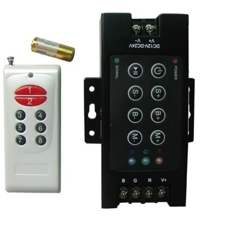 Sysled - Controleur rgb 12/24V 30 a avec télécommande 12 touches