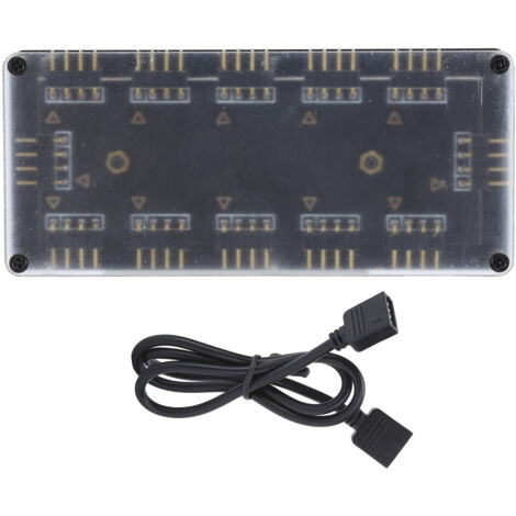 Contrôleur RGB 12V 4 Broches 10 Ports pour Carte Mère PC de Bureau