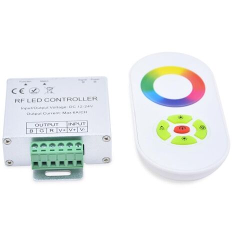Contrôleur RGB 18A (6a/canal) 12/24V DC + télécommande