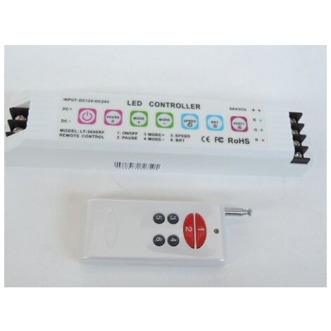 Controleur RGB 400VA + telecommande HF pour luminaire LED à changement de couleur EBENOID 080007