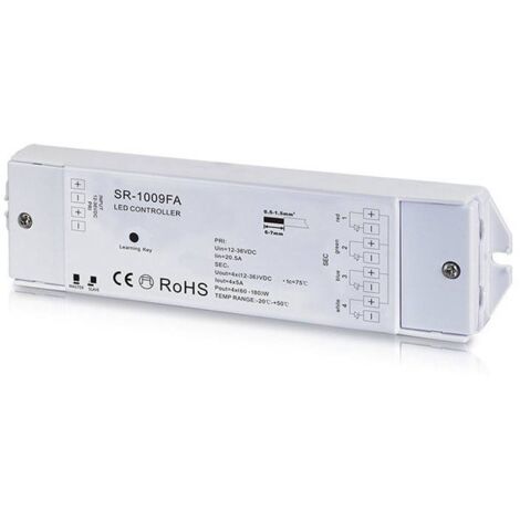 Contrôleur RGB/RGBW Dimmer PMW - 12-36VDC (4 canaux 5A/canal) -