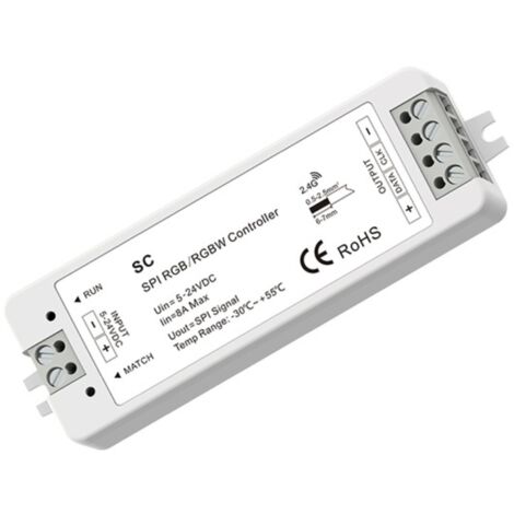 Contrôleur RGB / RGBW SPI pour rubans LED IC intelligents 5-24V