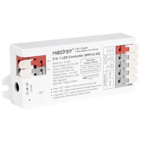 Contrôleur Ruban LED 2 en 1 - Monochrome - CCT - 12/24V DC -