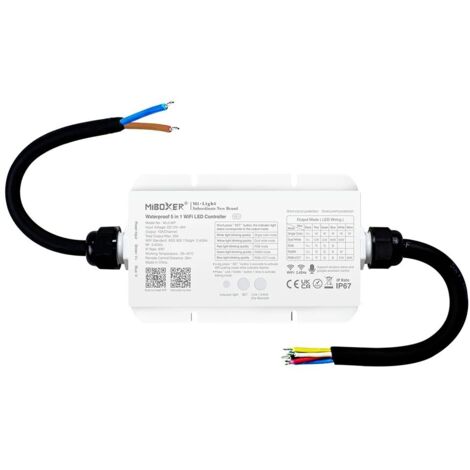 Contrôleur ruban LED étanche 5 en 1 - 12-48V DC - 2.4G - WiFi -