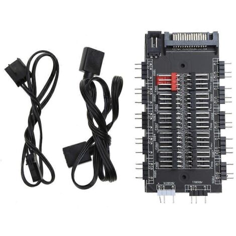 Contrôleur sans fil 2 en 1 pour ventilateur PWM et LED ARGB  répartiteur multivoies 1 vers 10