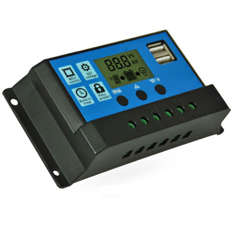 Contrôleur universel de panneau solaire, régulateur de charge de batterie 12 V/24 V automatique avec double port USB pour bricolage