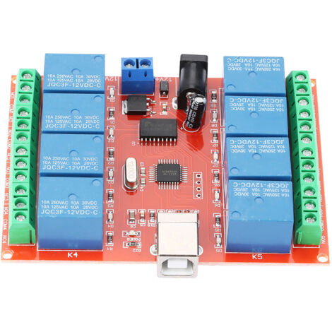 Contrôleur USB 8 canaux 12V pour PC - Module relais intelligent