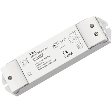 Contrôleur variateur CCT 12-48V DC - 16A (8A/canal) - RF