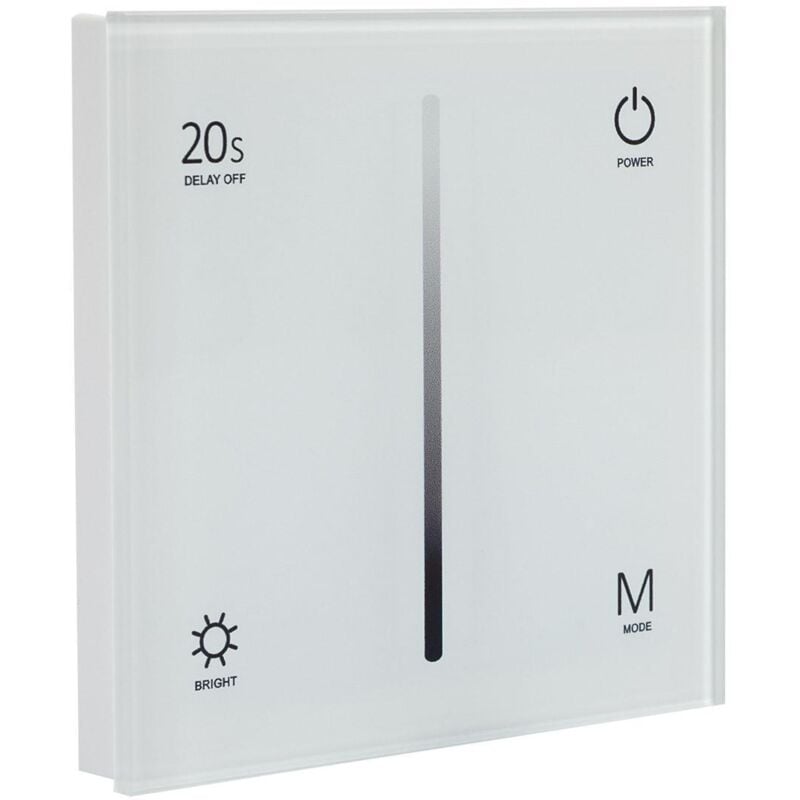 Ledkia - Contrôleur Variateur Mural Tactile led triac 220-240V ac rf Blanc