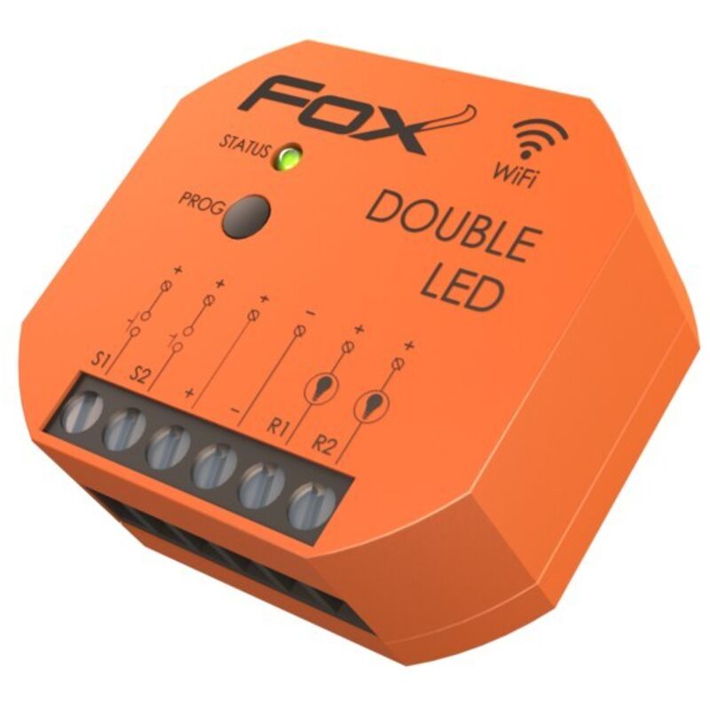 Contrôleur Wi-Fi 2 canaux DOUBLE LED FOX - pour éclairage LED 12/24 V