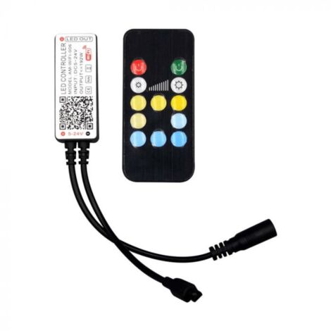Contrôleur Wi-Fi Infrarouge avec Télécommande pour Ruban LED CCT 12V/24V 24 Boutons - SILUMEN
