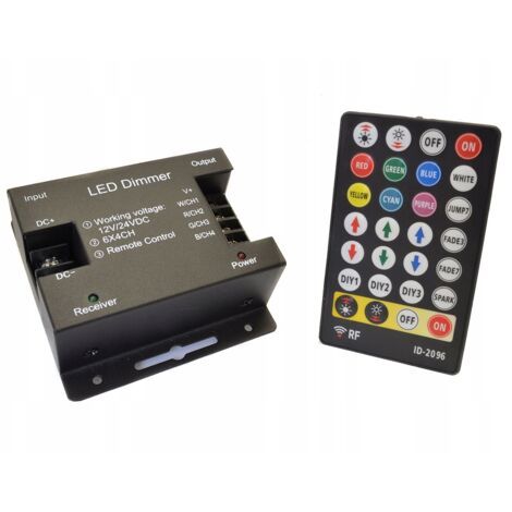 Controller 216W 3x6A + telecomando touch RGB a 6 pulsanti