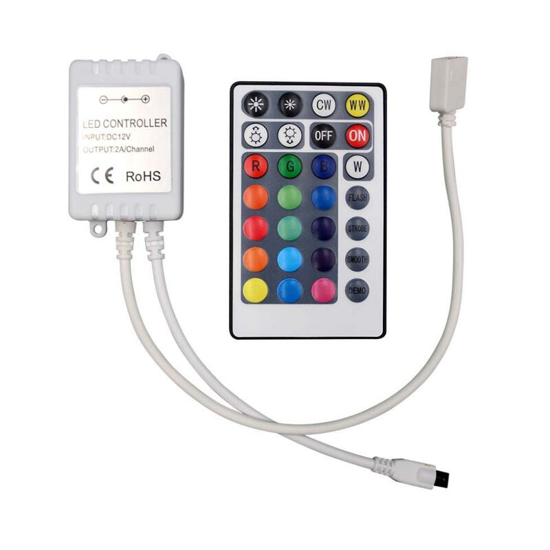 Image of Controller per Strip led 3in1+RGB con Telecomando 28 Tasti a Infrarossi - V-tac