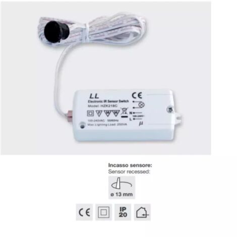 CONTROLLER C/SENSORE INFRAROSSO X LA MANO 220V -OFFERTA-