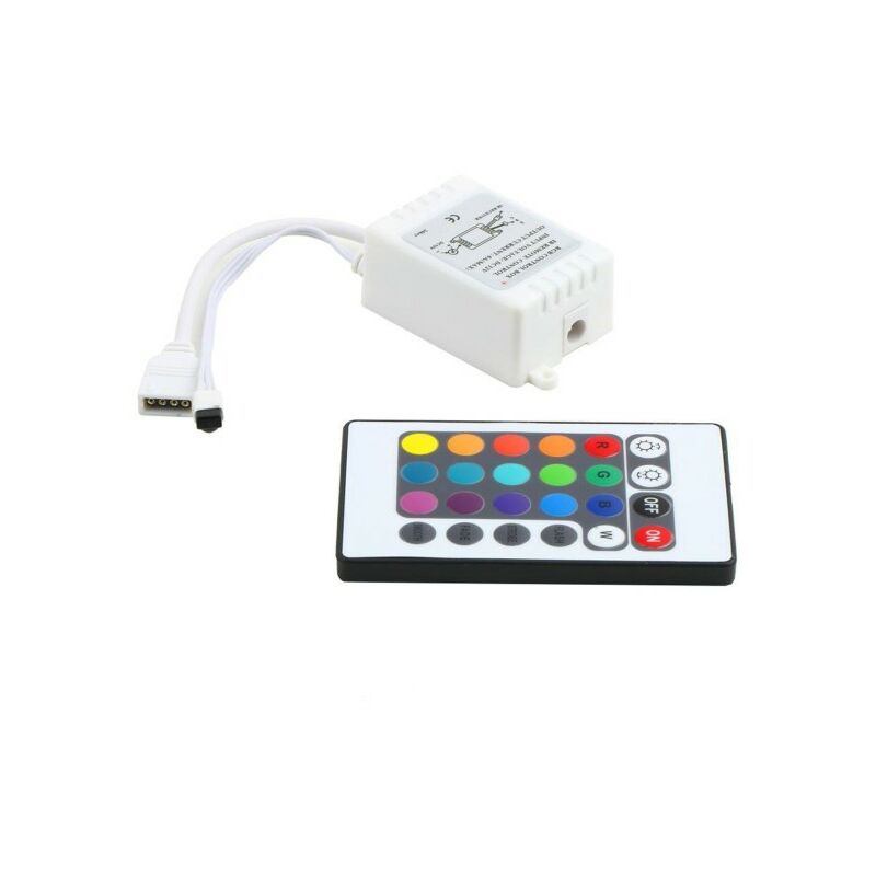 Image of Trade Shop - Controller Dimmer Con Telecomando Per Strisce Strip Led Rgb 5050 24 Tasti