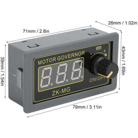 Controller motore DC Regolatore di velocità PWM Dimmer luce LED Encoder display digitale 5V 12V 24V