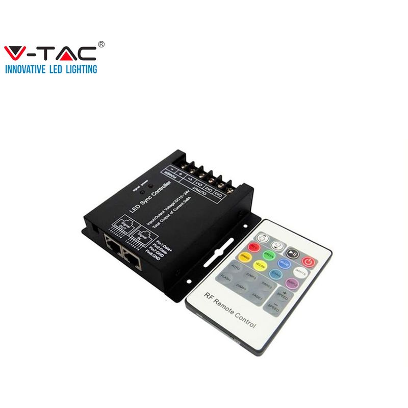 Image of VT-2424 controller dimmer sync RJ45 per strisce led rgb+w 4 canali da 6A - V-tac