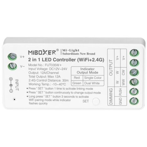 Controller per strisce LED 2 in 1- Monocolore - Dual white -