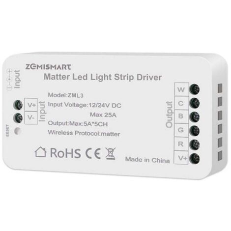 Controller per strisce LED WiFi Matter RGBCW Bixb // per la casa // Supporta il controllo