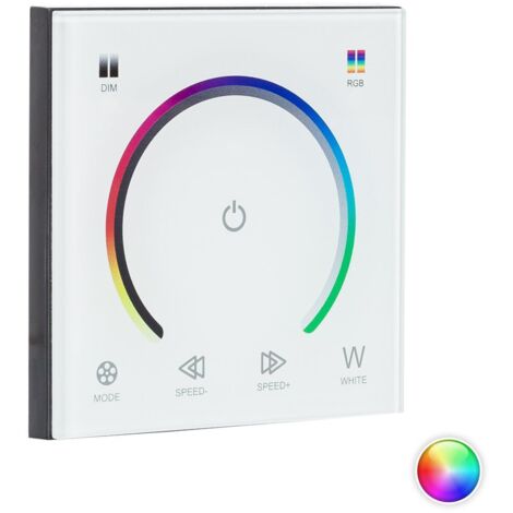 Controller Regolatore a Parete Touch per Striscia LED 12/24V DC RGB RGB