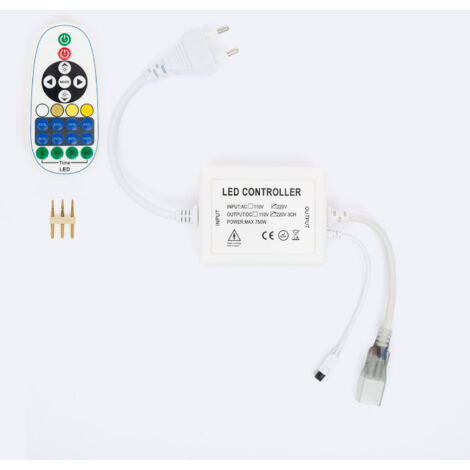 Controller Regolatore per Striscia LED CCT 220V AC con Telecomando RF Bianco