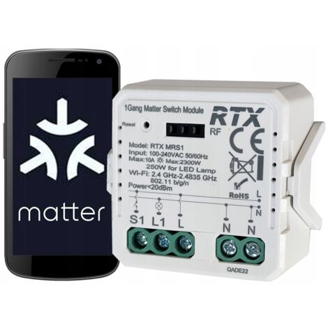 Controller-Relais 1-Kanal MATTER WiFi HomeKit Google Home Assistant Alexa