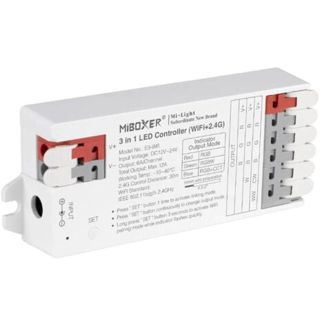 Controller strisce LED 3 in 1- RGB / RGBW / RGB+CCT - 12/24V DC -