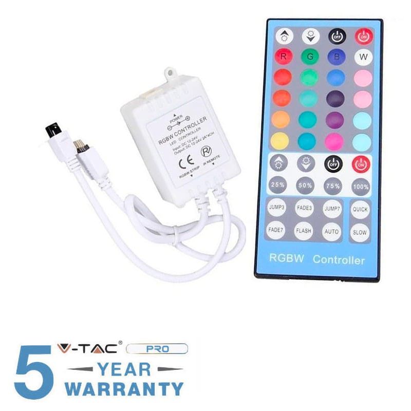 Image of V-tac - controller strisce led rgb + w telecomando 40 tasti 3326