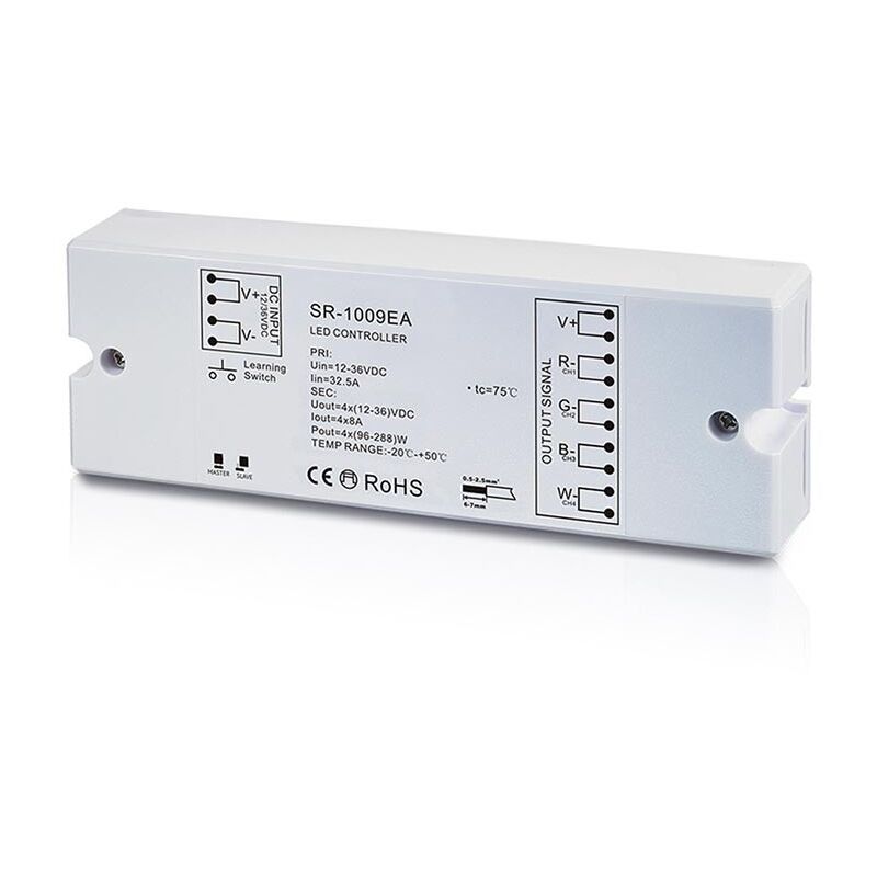 Image of Sunricher - Controller pmw rgb/rgbw Dimmer - 12-36V dc (4 canali 8A/canale) -