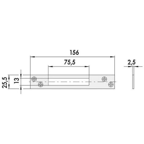 CONTROPIASTRA 06232 00 CISA - ZINCATA MM 156X25,5 H.MM 2,5 - 5 Pezzi