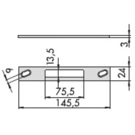 CONTROPIASTRA CISA 06461-34-0 IN ACCIAIO INOX